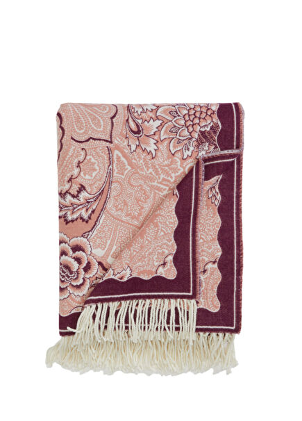 Bloom Pink Wool Throw