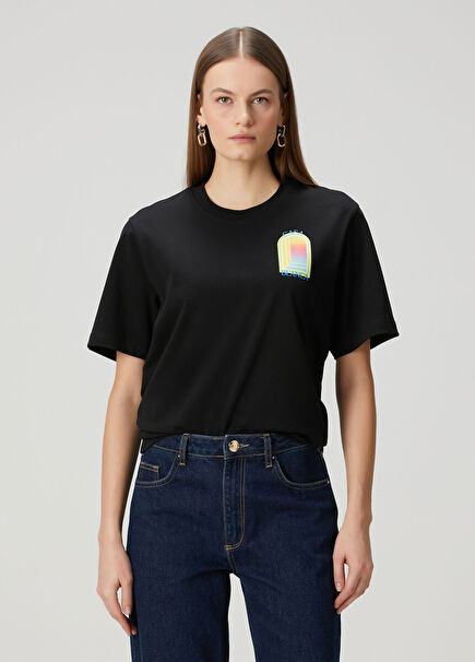 L'Arche Classic Siyah T-shirt