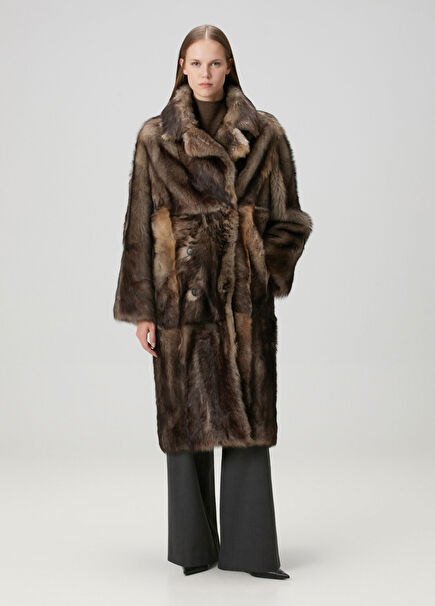 Kahverengi Deri Palto