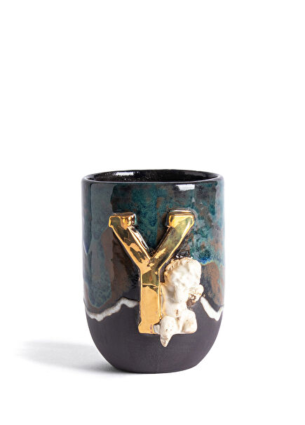 Angel Y Harfli Antik Seramik Kupa