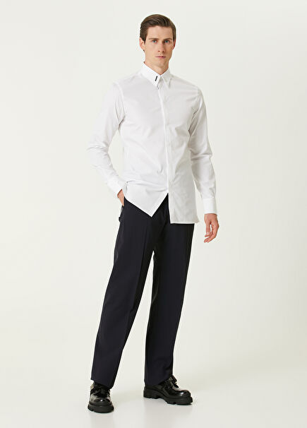 Navy Blue Wool Pants