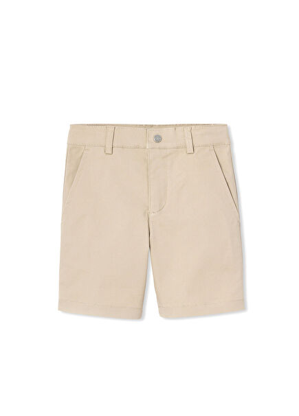 Beige Twill Boys' Bermuda Shorts
