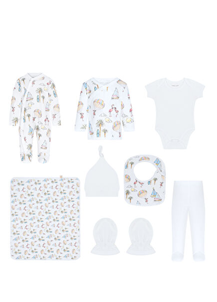 Patterned 8-Piece Baby Hospital Discharge Set