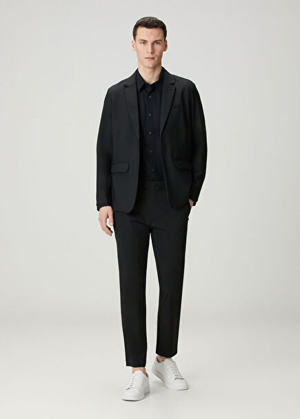Comfy Technical Siyah Chino Pantolon