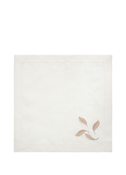 Yaprak Model Kırık Beyaz Keten 4'lü Peçete