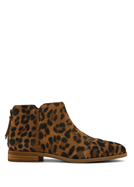 Rylie Ankle Leopar Desenli Süet Kadın Bot