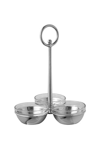 Tin 3-Compartment Serving Dish
