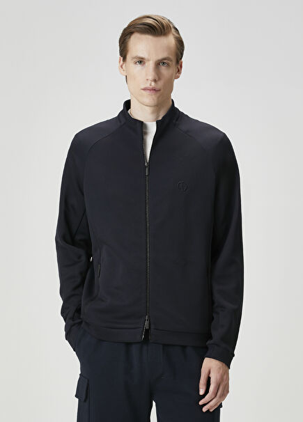 Lacivert Logo Detaylı Sweatshirt