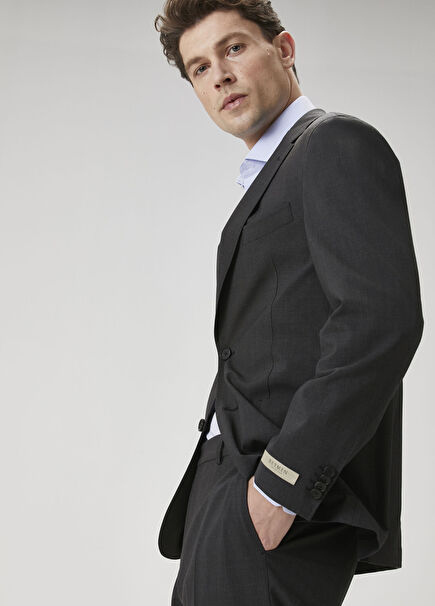 Drop 7 Antrasit Yün Soft Takım Elbise