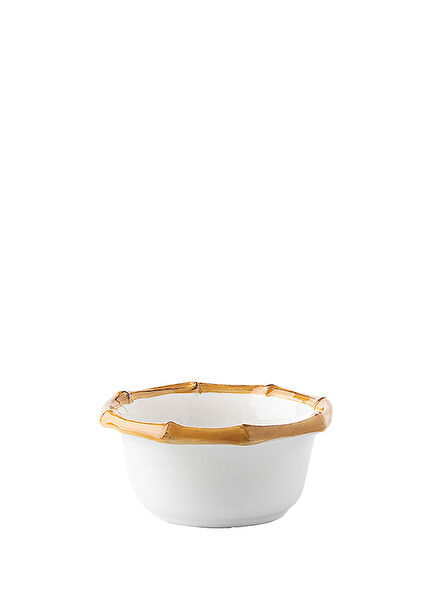 Bamboo Ramekin Beyaz Seramik Kase 11,4 cm