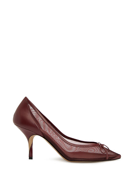 Burgundy Transparent Stiletto
