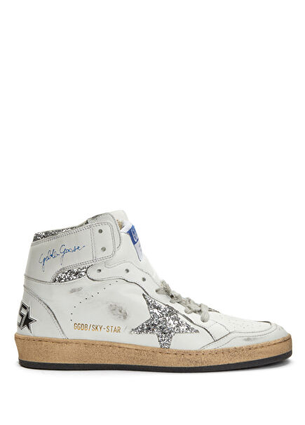 Sky Star Silver Beyaz Kadın Deri Sneaker
