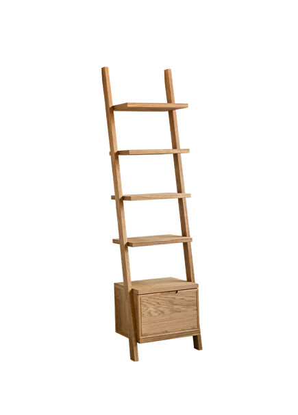 Cici Doğal Meşe Kaplama Kitaplık