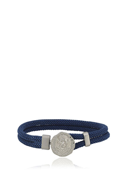 Leo 925 Ayar Gümüş İpli Erkek Bileklik