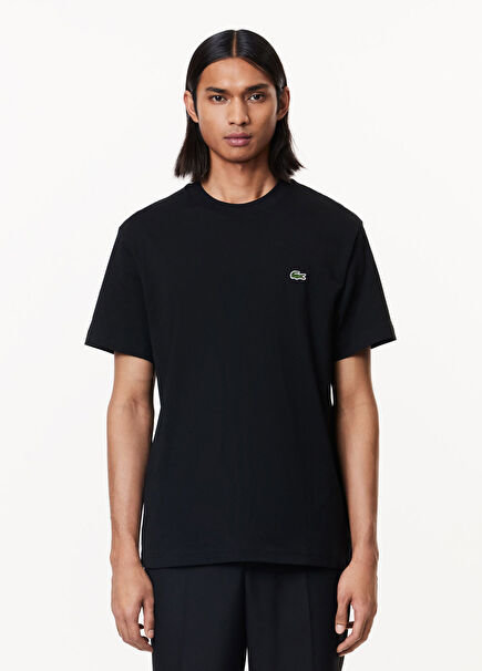 Black Crew Neck Classic Fit Short Sleeve Men's T-Shirt