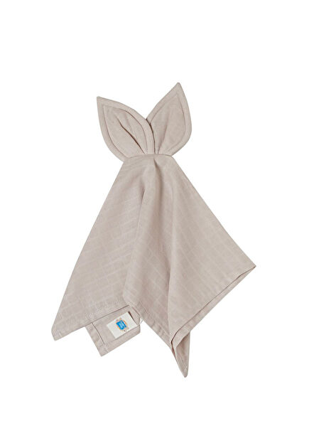 Cotton Grey Tavşan Kulaklı Müslin Unisex Bebek Uyku Arkadaşı
