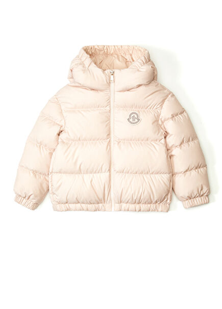 Pembe Kapüşonlu Kız Çocuk Mont