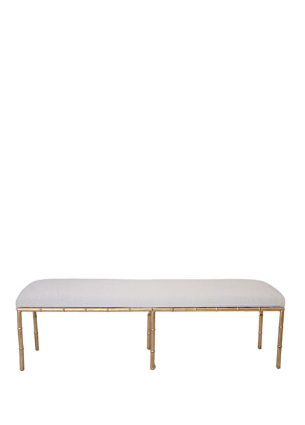 Perla Metal Ayaklı Krem Bench