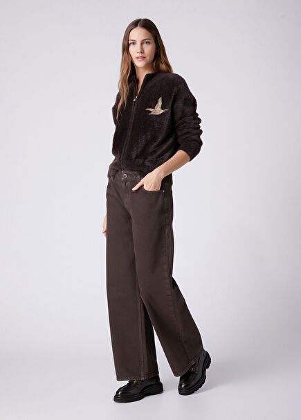 Brown Wide Leg Jeans