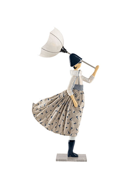 Riffe Ecru Brown Wooden Lampshade