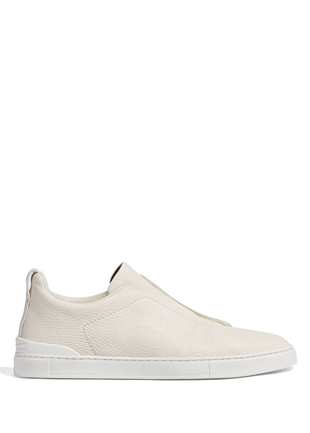 White Men's Leather Sneakers