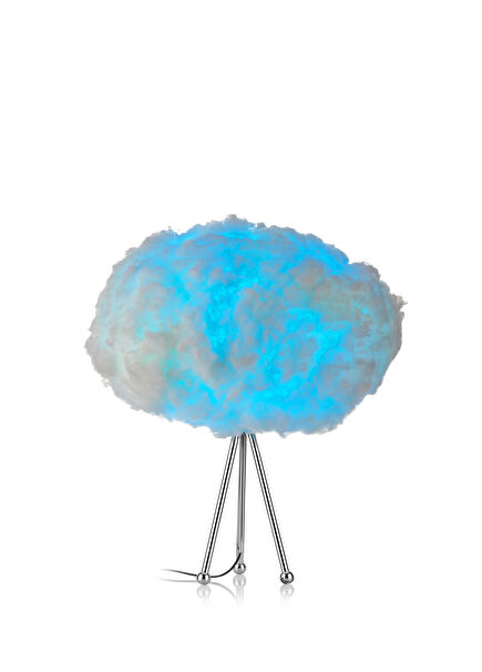 GR001 BouffeeCloud Bulut Aydınlatma Rgb Işık Kumandalı Krom Abajur