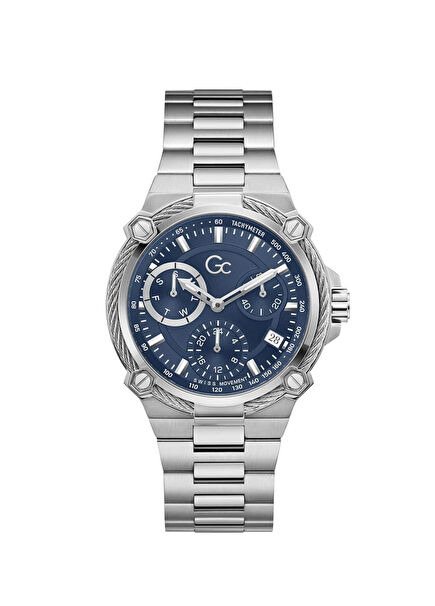 GCY24020G7M Metalik Gri Çelik Erkek Kol Saati