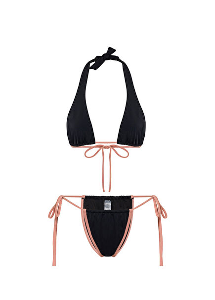 Strap Tiny Black Women's Bikini Bottom