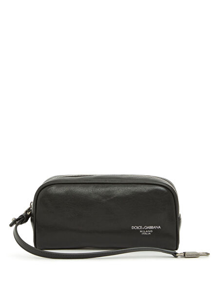 Siyah Erkek Deri Tıraş Çantası