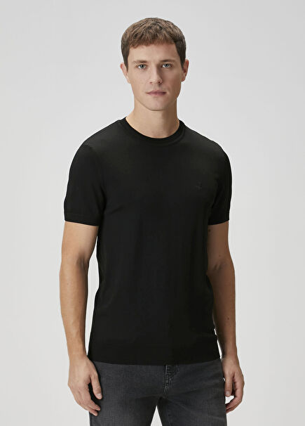 Black Short Sleeve Sweater