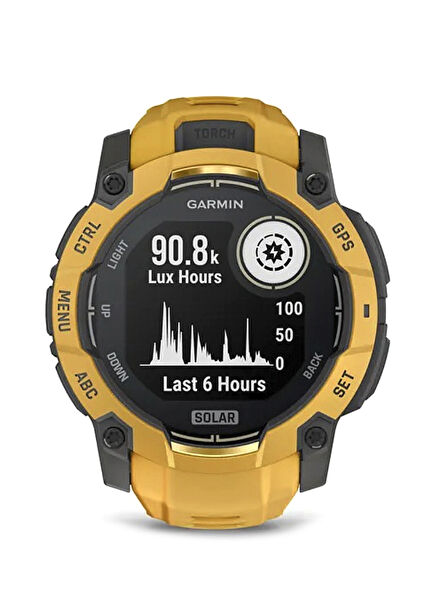 Instinct 3 45mm Solar Orange Grey Silicone Strap Smartwatch