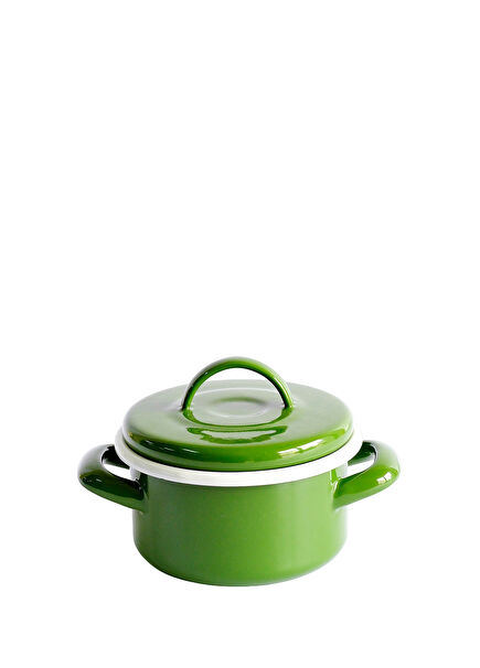 Green Enamel Mini Pot 12 cm