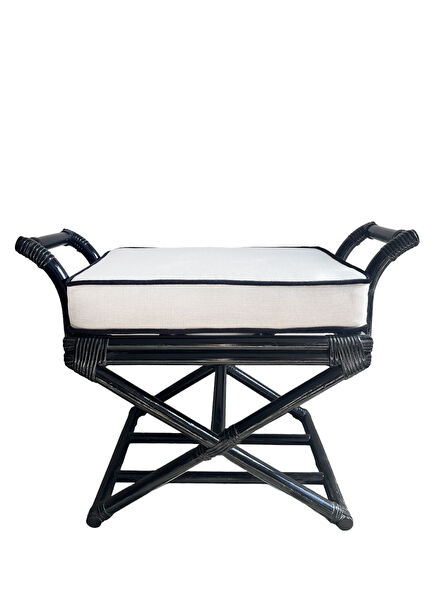 Ottoman Rattan Stool 