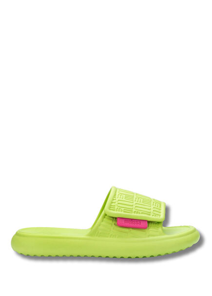 Free Fuzzy Slide Name Green Women's Slippers