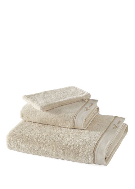Aura Bej Pamuklu 3'lü Havlu Seti