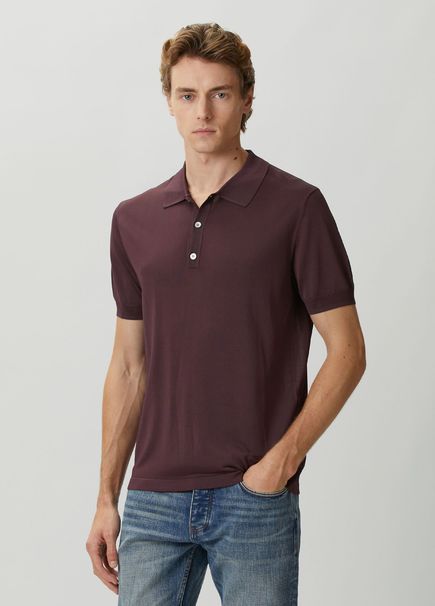Plum Polo Short Sleeve Sweater