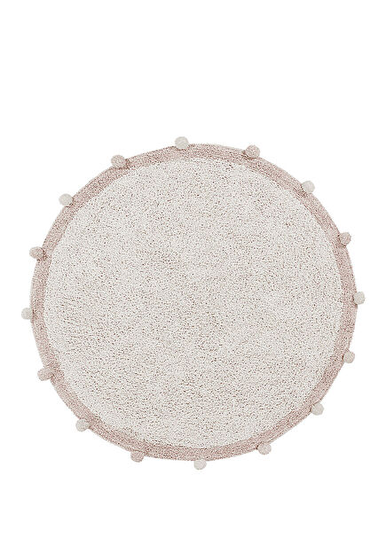 Bubbly Vintage Nude Cotton Kids Room Rug 120 cm