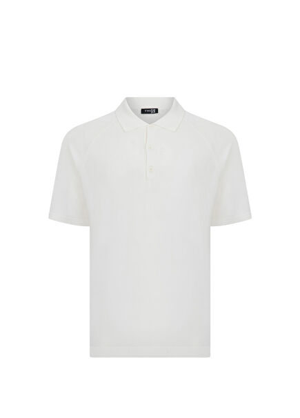 Manzoni White Short Sleeve Men's Knitwear