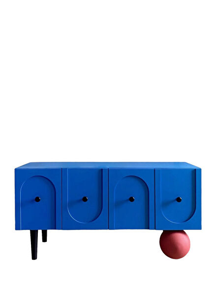 Masha Blue Wooden Sideboard
