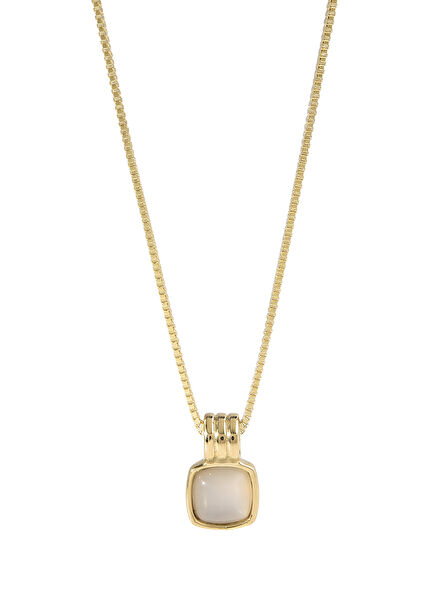 Moonstone 14K Gold Women's Necklace with Natural Stones