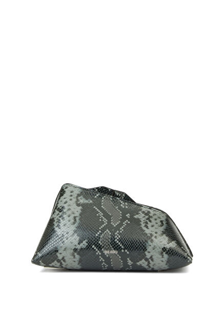 8.30 Pm Black Grey Women's Leather Clutch