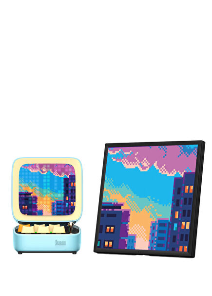 Ditoo Pro Mavi Bluetooth Hoparlör ve Pixoo-64 Led Ekran Seti
