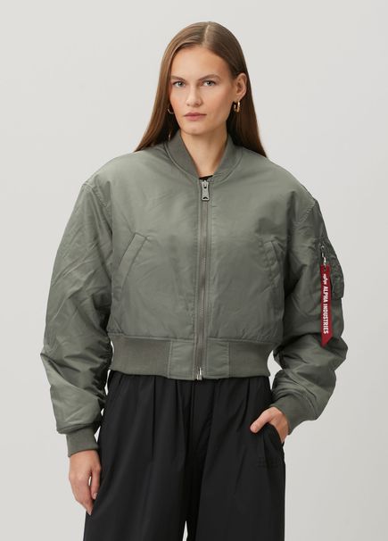 MA-1 Khaki Crop Bomber Jacket