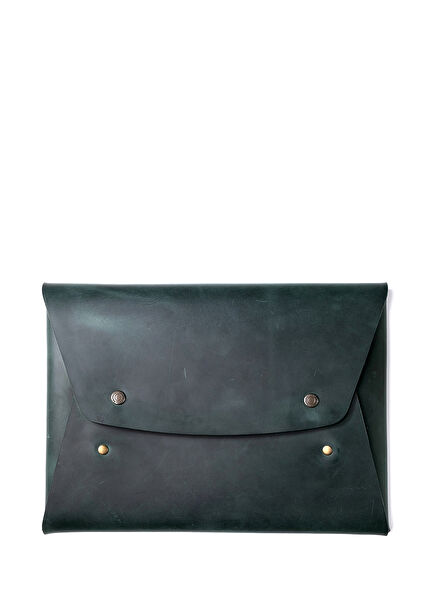 MacBook Air 15" Vintage Green Leather Case Bag