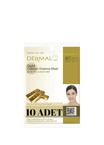 Whitening and Moisturizing Gold Extract Collagen 10-Pack Face Mask