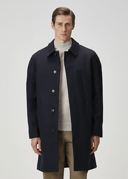 Auster Lacivert Yün Mont