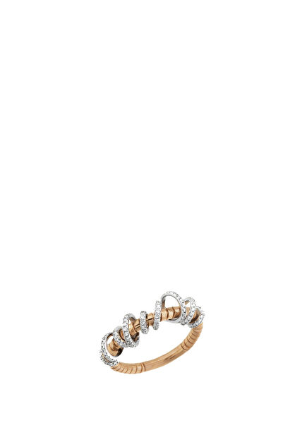 Twist Diamond 18K Gold Women's Ring