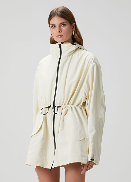 x Rosie Huntington Fildişi Anorak Ceket