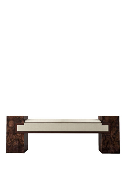 Gatsby Walnut Leather Bench 150 x 40 cm