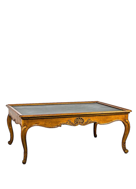 Figeac Masif Ahşap Dore Cilalı Orta Sehpa 150 x 90 cm